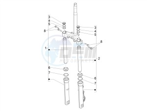 MEDLEY 125 4T IE ABS E4 2020 (EMEA) drawing Fork's components (Showa)