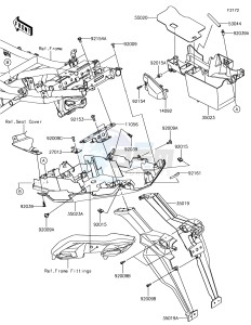 VERSYS 650 ABS KLE650FHF XX (EU ME A(FRICA) drawing Rear Fender(s)