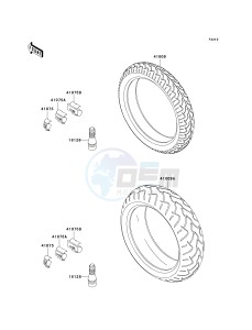 ZX 600 B [NINJA ZX-6RR] (K1) [NINJA ZX-6RR] drawing TIRES