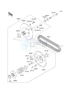 KAF400 C [MULE 610 4X4 HARDWOODS GREEN HD] (C1) C1 drawing DRIVEN CONVERTER_DRIVE BELT