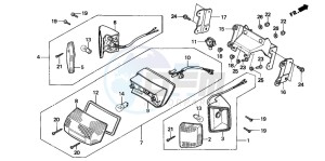 SA50 drawing TAILLIGHT/REAR WINKER