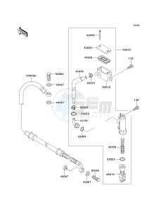 KSF 250 A [MOJAVE 250] (A10-A14) [MOJAVE 250] drawing REAR MASTER CYLINDER