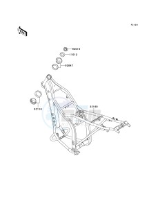 KLX300 A [KLX300R] (A10) A10 drawing FRAME