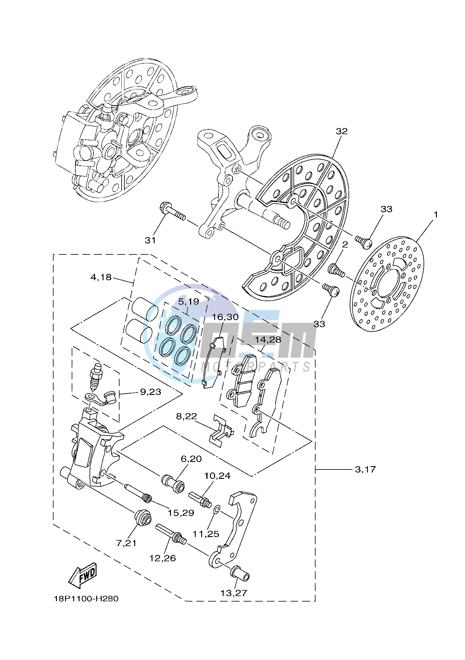 FRONT BRAKE CALIPER