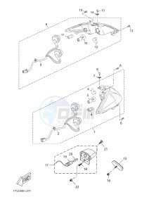 YP250RA EVOLIS 250 ABS (1YS8) drawing TAILLIGHT