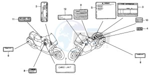 ST1100P drawing CAUTION LABEL