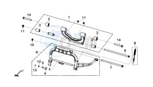 GTS 300I ABS L6 drawing CENTRAL STAND -SIDE STAND- KICKSTARTER PEDAL