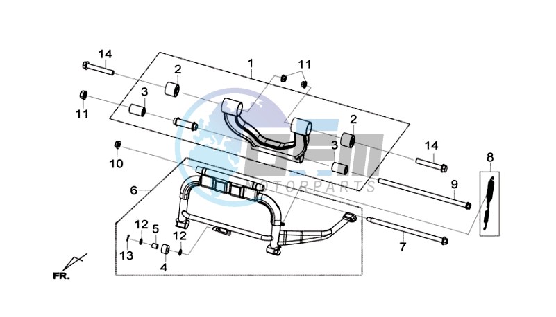 CENTRAL STAND -SIDE STAND- KICKSTARTER PEDAL