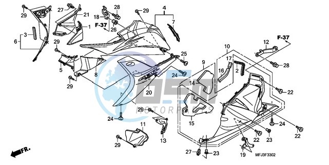 LOWER COWL (L.) (CBR600RR9,A/RA9,A)