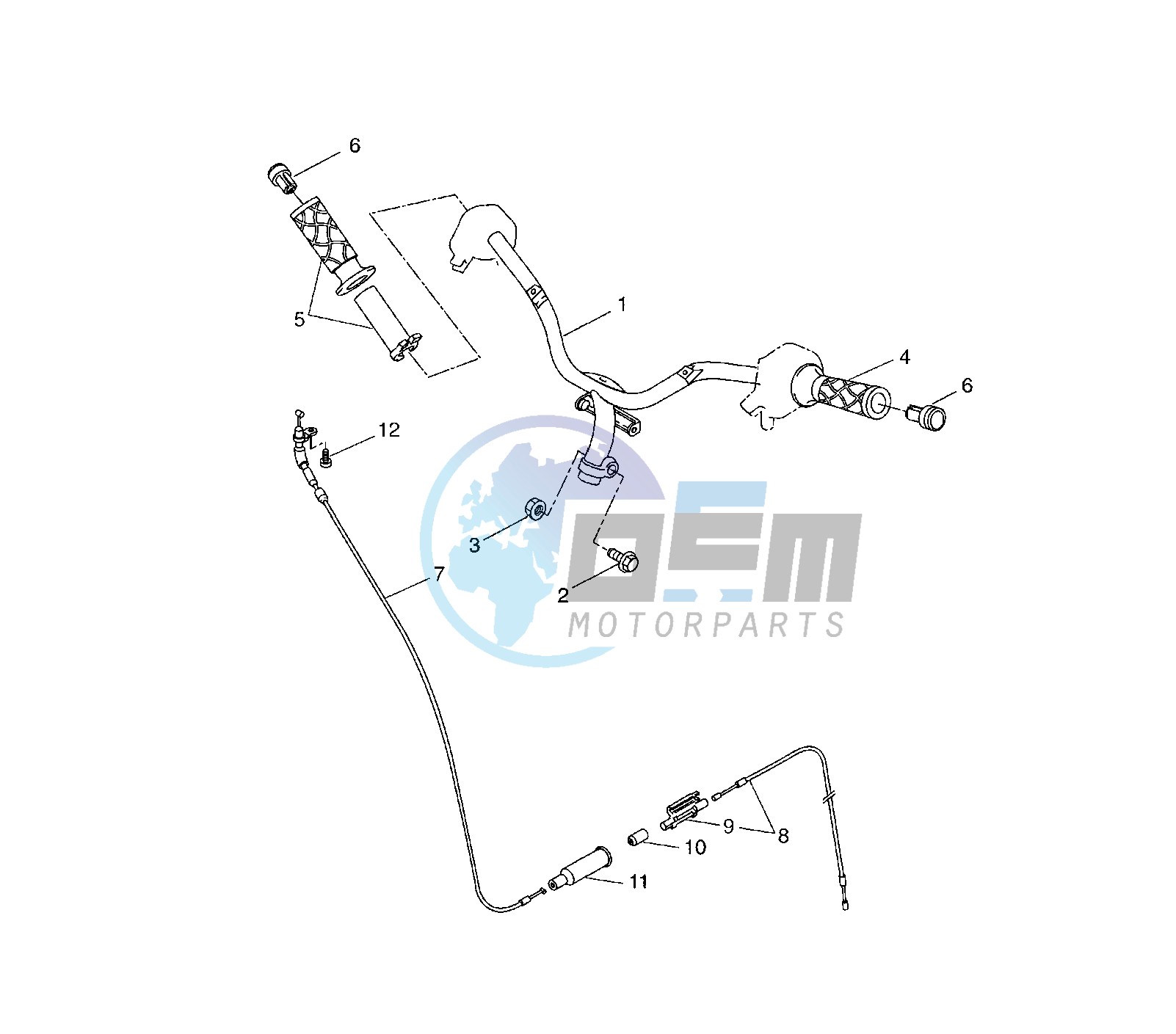 STEERING HANDLE AND CABLE