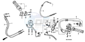 CBR600RA9 BR / ABS MME - (BR / ABS MME) drawing HANDLE LEVER/SWITCH/CABLE