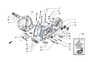 Hexagon 250 GT drawing Crankcase