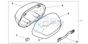 NT650V drawing BIG SADDLE BAG LID