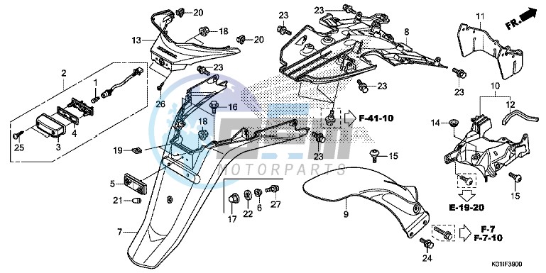 REAR FENDER/LICENSE LIGHT