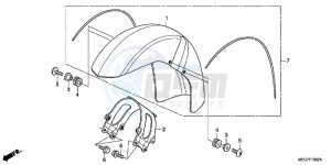 VT750CSC drawing FRONT FENDER (VT750CS/ C/ CA)