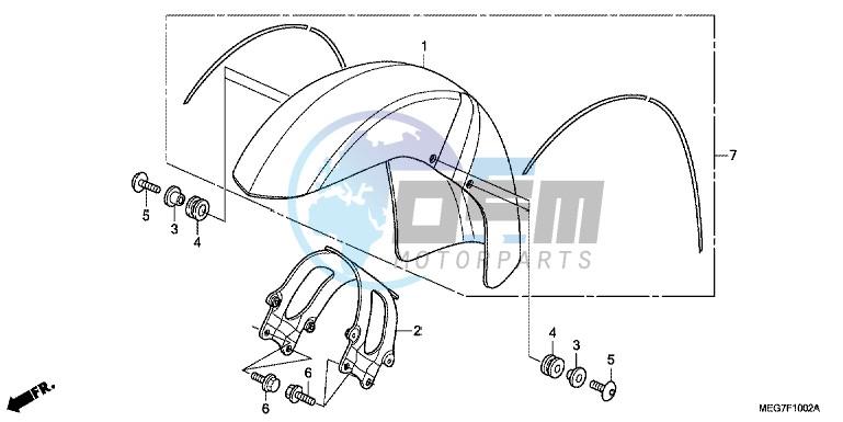 FRONT FENDER (VT750CS/ C/ CA)