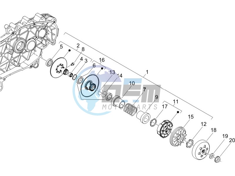 Driven pulley