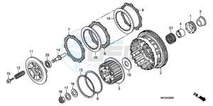 CB600FAA France - (F / ABS CMF) drawing CLUTCH