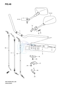 GSF1200 (E2) Bandit drawing HANDLEBAR