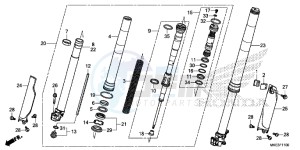 CRF450R Europe Direct - (ED) drawing FRONT FORK