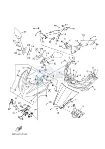 YZF-R3 YZF-R3A 321 R3 (BR53) drawing WINDSHIELD