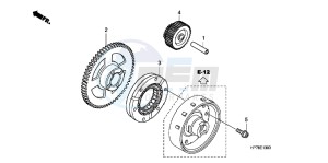 TRX420FPAC TRX420 ED drawing STARTING GEAR