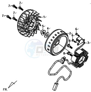 SYMPHONY 125 SR drawing MAGNETO / FLYWHEEL