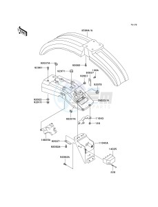 KL 125 D [KLR125] (D20-D22) [KLR125] drawing FENDERS