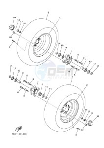 YFM300 RAPTOR 300 (1SC6 1SC7 1SC5) drawing FRONT WHEEL