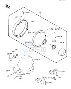 VN 750 A [VULCAN 750] (A2-A5) [VULCAN 750] drawing HEADLIGHT-- S- -