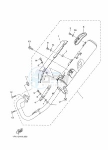 YBR125E YBR125 (BN9C) drawing EXHAUST