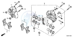 CBR1000RRE Fireblade 2ED drawing FRONT BRAKE CALIPER (CBR1000RR/ RA)