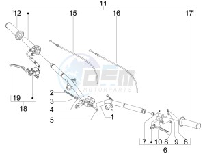 Liberty 150 4t e3 drawing Handlebars - Master cilinder