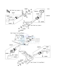 ZX 636 C [NINJA ZX-6R] (C1) C1 drawing TURN SIGNALS