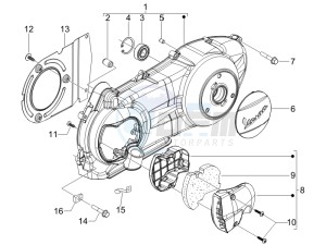 Granturismo 125 L E3 drawing Crankcase cover and cooling