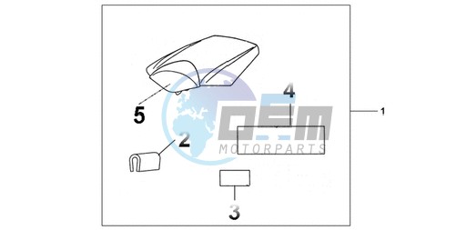 REAR SEAT COWL ACHILLES BLACK METALLIC