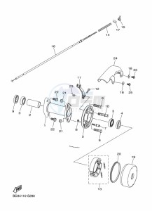 YFM90R (BD3F) drawing REAR BRAKE