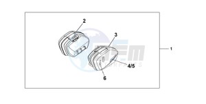 CBF10009 Europe Direct - (ED) drawing 33 LITRE PANNIER SET PEARL AMBER YELLOW