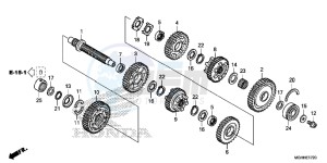 VFR1200XDH 2ED - (2ED) drawing TRANSMISSION (VFR1200XD/ XDA/ XDS) (COUNTERSHAFT)