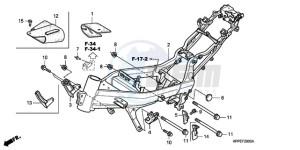 CBR125RW9 UK - (E / WH) drawing FRAME BODY