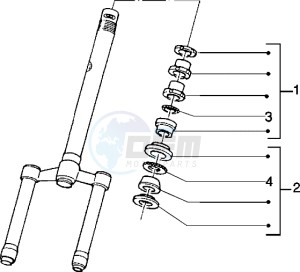 Typhoon 125 drawing Steering bearing ball tracks