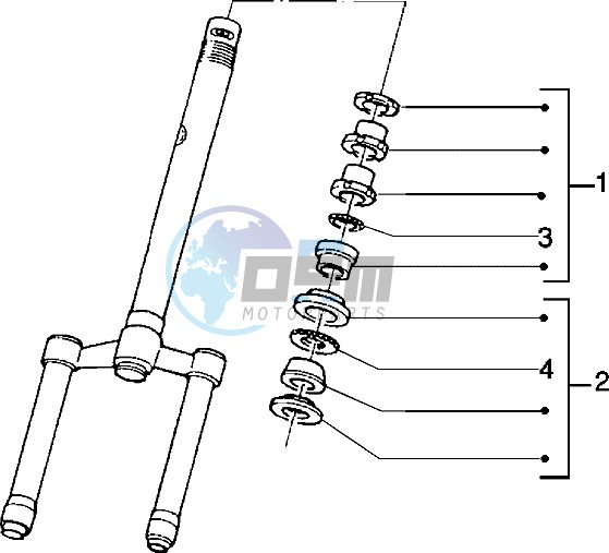 Steering bearing ball tracks