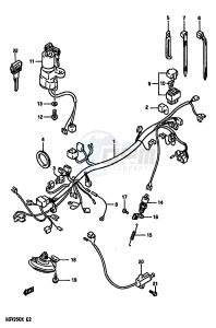 RGV250 1989 drawing WIRING HARNESS