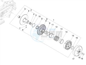 MP3 300 HPE (EMEA, APAC) drawing Driven pulley