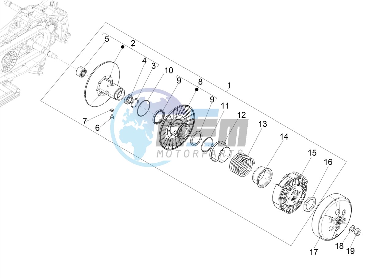 Driven pulley