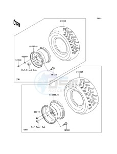 KVF650 4x4 KVF650D8F EU GB drawing Tires