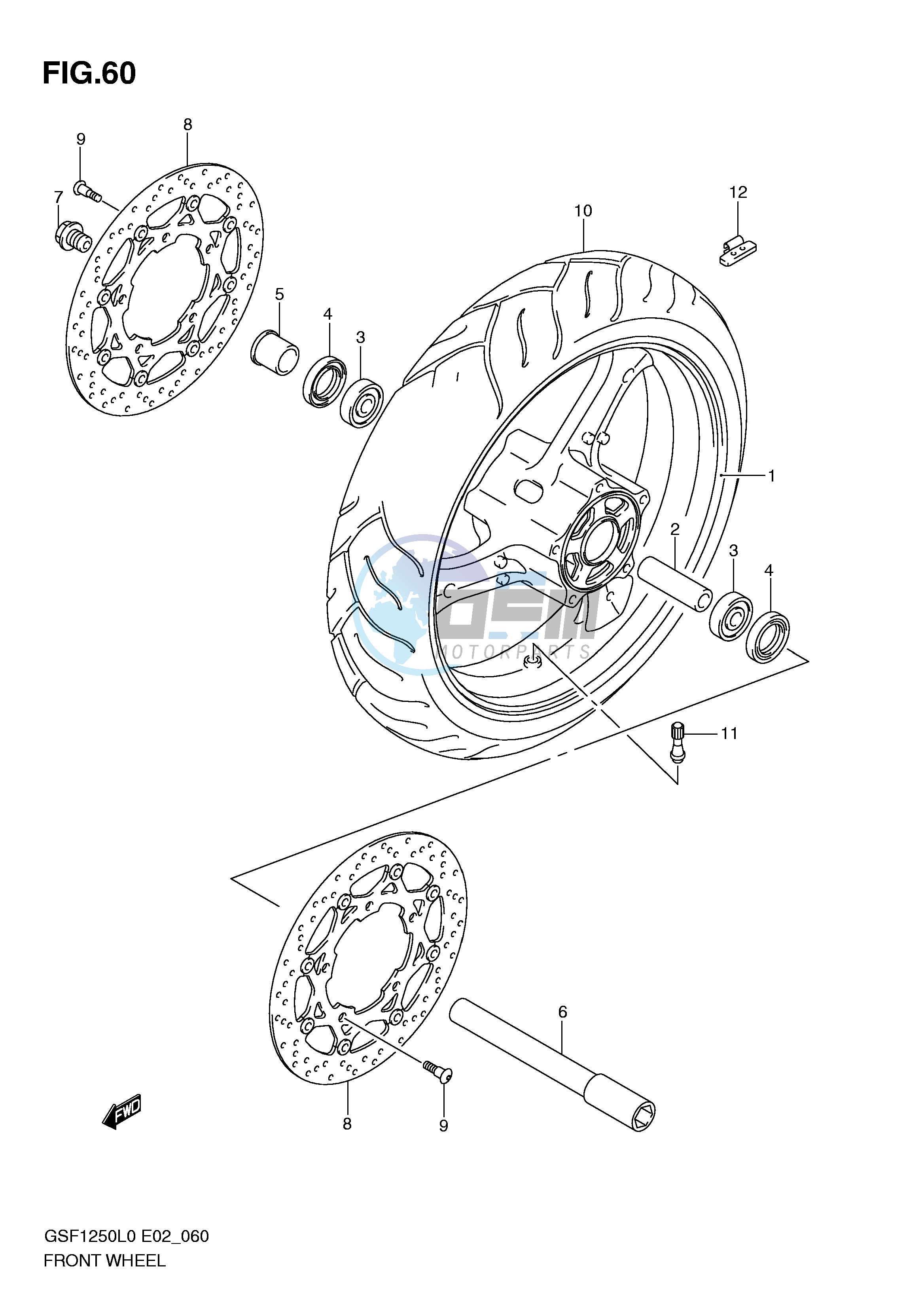 FRONT WHEEL (GSF1250L0)