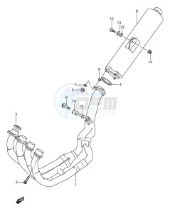 GSX-R600 (E2) drawing MUFFLER