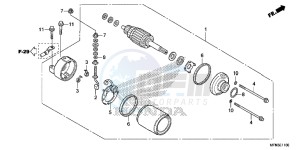 CB1000RE CB1000R E drawing STARTING MOTOR