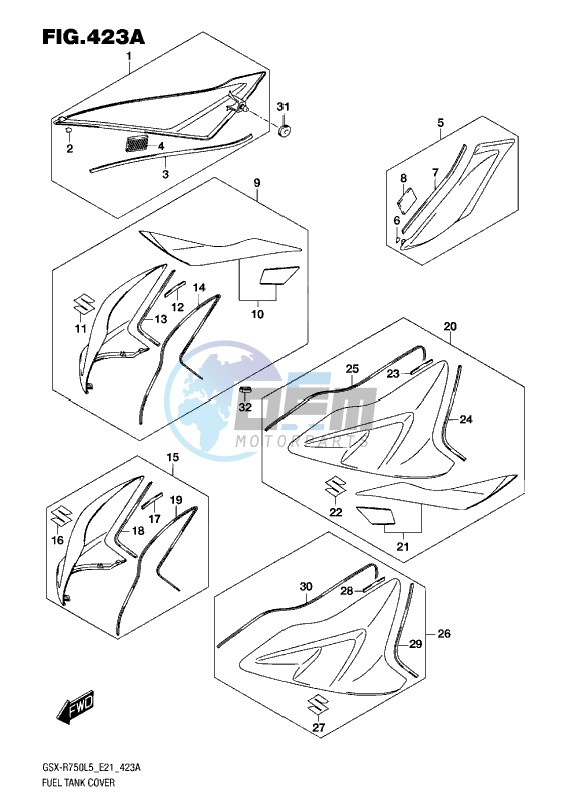 FUEL TANK COVER L5